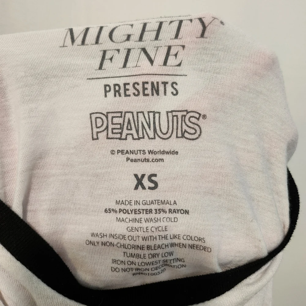 (PRICE IS FIRM!)Mighty Fine Peanuts Short Sleeve Tshirt With Snoopy Design - Picture 2 of 14